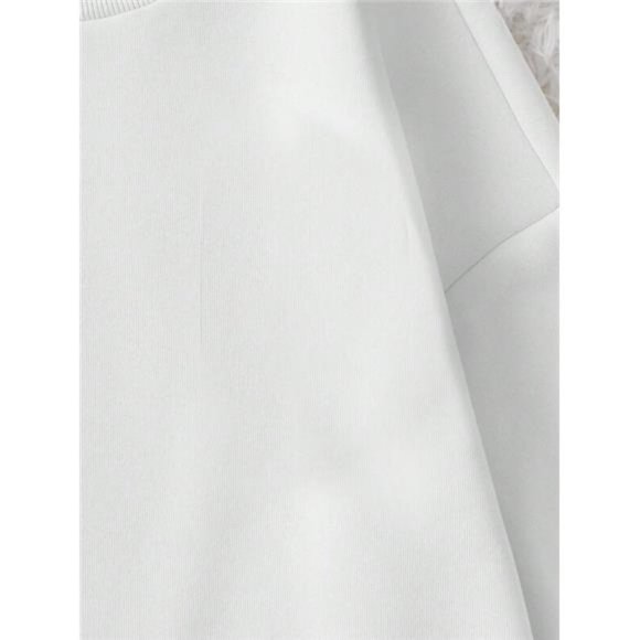 Letter Graphic Round Neck Sweatshirt - Picture 3 of 5